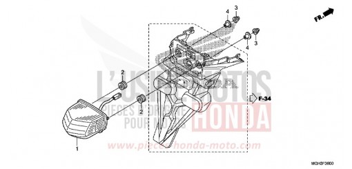 FEU ARRIERE VFR1200XDC de 2012